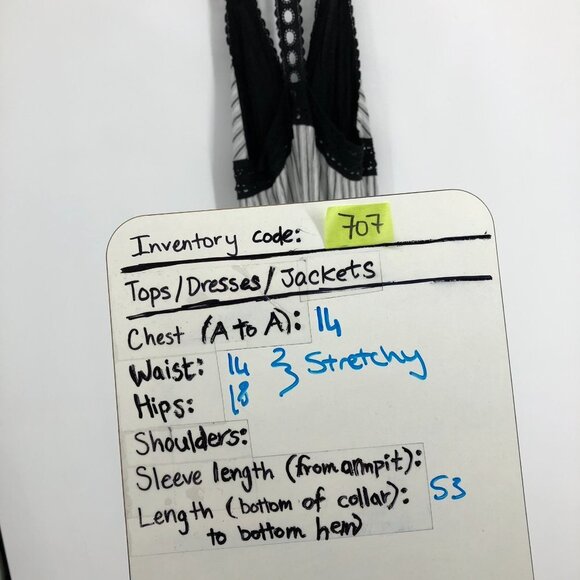 Anthropologie Lilka Black & White Striped Maxi Y-Back Dress ~XS - Picture 15 of 16